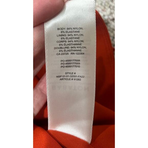 Aritzia Babaton Contour Squareneck Longsleeve Dark Orange Top Size XL - Picture 7 of 7